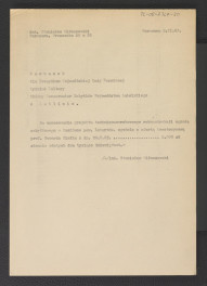 rachunek dla prezydium Wojewódzkiej Rady Narodowej w Lublinie za opracowanie techniczno-robocze rekonstrukcji miejscowego ogrodu z 9 listopada 1962 r. sporządzonej przez S. Miłoszewskiego , skan 1