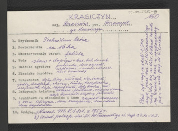 wypis z Kwestionariusz Ministerstwa Kultury i Sztuki z 1957 r., skan 1