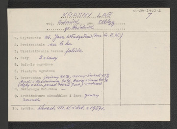 wypis z Kwestionariusz Ministerstwa Kultury i Sztuki z 1957 r. , skan 1