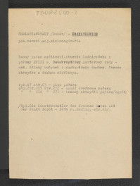 wypis z  Schmid B., Die Bau-und Kunstenkmaler de Provinz Westpreussen, Gdańsk 1899, s. 64 dotyczący dawnego pałacu myśliwskiego przebudowanego na leśniczówkę , skan 1