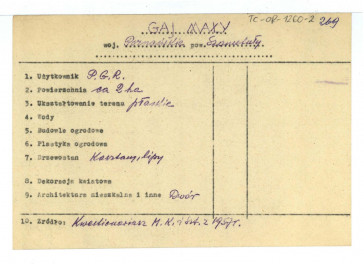 wypis z Kwestionariusz Ministerstwa Kultury i Sztuki z 1957 r. , skan 1
