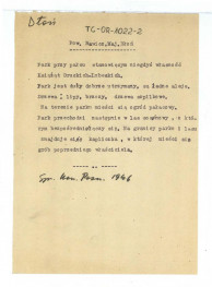 opis parku należącego niegdyś do Druckich-Lubeckich (z roku 1946); dwie karty, skan 1