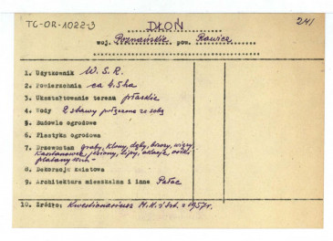 wypis z Kwestionariusz Ministerstwa Kultury i Sztuki z 1957 r.                  , skan 1