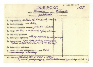 wypis z Kwestionariusz Ministerstwa Kultury i Sztuki z 1957 r. , skan 1