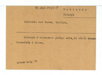 wypis z  Orda N., Album widoków historycznych Polski…, t. VI, Warszawa 1873-1883 , skan 1