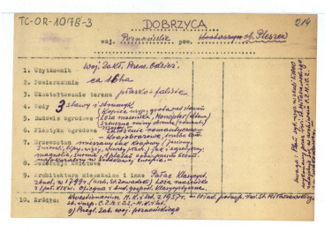 wypis z Kwestionariusz Ministerstwa Kultury i Sztuki z 1957 r. , skan 1