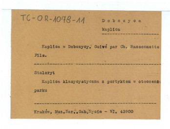 wypis z Gabinetu Rycin Muzeum Narodowego w Krakowie – NI.43900   , skan 1