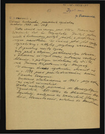 wypis z Sosnowski Kazimierz, Ziemia Krakowska – przewodnik wycieczkowy, Kraków 1947, dotycząca pałacu z pocz. XIX w. oraz parku  , skan 1