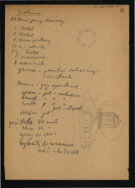 robocze notatki dotyczące m.in.. wykopów fundamentowych przy balustradzie, skan 10