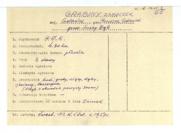 wypis z Kwestionariusz Ministerstwa Kultury i Sztuki z 1957 r. , skan 2