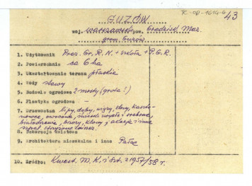 wypis z Kwestionariusz Ministerstwa Kultury i Sztuki z 1957 i 1958 r. , skan 1