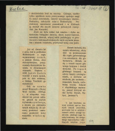 wycinek z „Ziemia” nr 10 (1912), s. 156-158 dotyczący ruin miejscowego zamku; dwie karty, skan 2