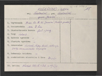wypis z Kwestionariusz Ministerstwa Kultury i Sztuki z 1957 r. , skan 1
