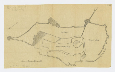 plan zamku , 1:500, skan 1