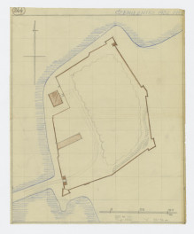 plan założenia pałacowo - obronnego, stan z roku 1920, skan 1