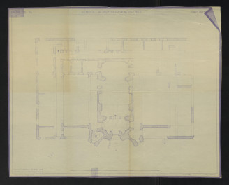 rzut przyziemia kościoła i klasztoru według pomiaru J. Ambroziewicza 1928 rok, skan 1