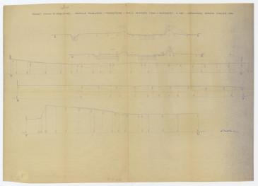 Projekt parku w Jabłonnej. Profile podłużne i poprzeczne; skala długości 1:500 - wysokości 1:100; część 2ry., skan 1