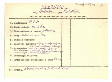 wypis z Kwestionariusz Ministerstwa Kultury i Sztuki z 1957 r. , skan 1