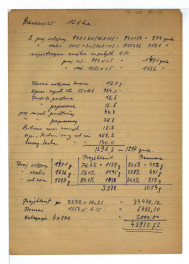Robocza wersja kosztorysu, skan 1
