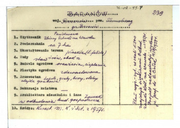 wypis z Kwestionariusz Ministerstwa Kultury i Sztuki z 1957 r., skan 1