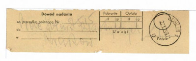 varia (pokwitowania, bilety kolejowe) w kopercie      , skan 2