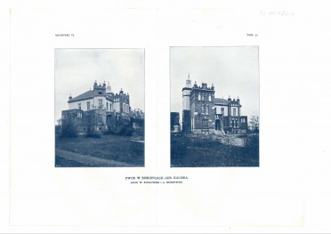 tablica nr 32 z „Architekt VI” zawierająca dwa widoki miejscowego dworu     , skan 1