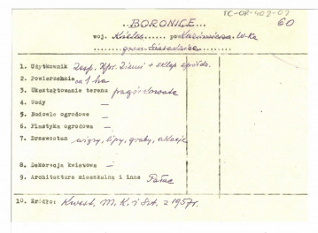 wypis z Kwestionariusz Ministerstwa Kultury i Sztuki z 1957 r. , skan 1
