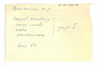 wypis ze Spisu Zabytków Architektury, 1964 dotycząca dotycząca zespołu zamkowego                       , skan 1
