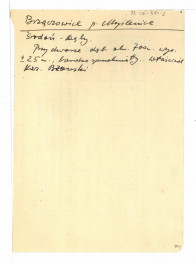 wypis z Środoń A., Inwentarz zabytkowych dębów w Polsce w: „Ochrona Przyrody”, 1934, skan 1