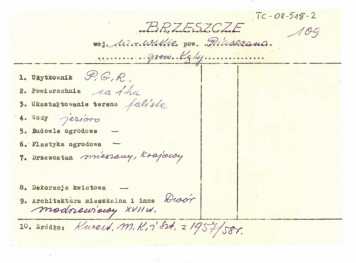 wypis z Kwestionariusz Ministerstwa Kultury i Sztuki z 1957/58 r. , skan 1