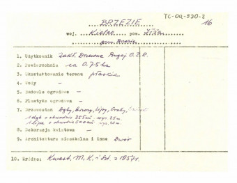 wypis z Kwestionariusz Ministerstwa Kultury i Sztuki z 1957 r., skan 1