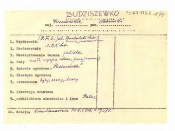 wypis z Kwestionariusz Ministerstwa Kultury i Sztuki z 1957 r. , skan 1