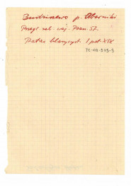 wypis z Przeglądu Zabytków Województwa Poznańskiego z 1957 r., skan 1