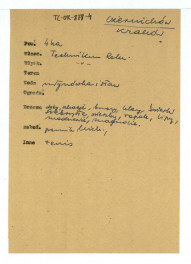 wypis z Kwestionariusz Ministerstwa Kultury i Sztuki z 1957 r. , skan 1