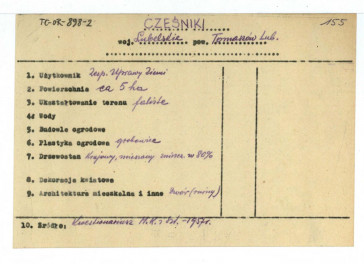 wypis z Kwestionariusz Ministerstwa Kultury i Sztuki z 1957 r. , skan 1