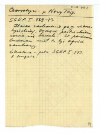 wypis z Słownik Geograficzny Królestwa Polskiego   t. I, s. 896-73 dotyczący ogrodu zamkowego wraz z wskazaną w literaturą przedmiotu tamże  , skan 1