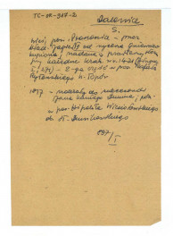 wypis z Słownik Geograficzny Królestwa Polskiego  t. I, s. 897 zawierający dane historyczne oraz informacje dotyczące właścicieli miejscowej posesji, skan 1