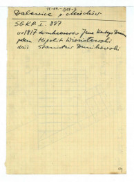 wypis z Słownik Geograficzny Królestwa Polskiego  t. I, s. 897  dotyczący właścicieli miejscowej posesji, skan 1