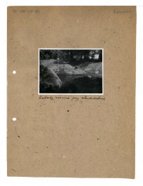 fotografia czarno-biała, roboty ziemne przy akwedukcie , skan 1