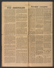 fragment czasopisma „Nowiny Literackie” nr 35/1947 (s. 3-6) zawierający m.in. tekst autorstwa Jana Wagnera pt. Et in Arcadia ego… dotyczący miejscowego założenia pałacowo-parkowego, skan 4