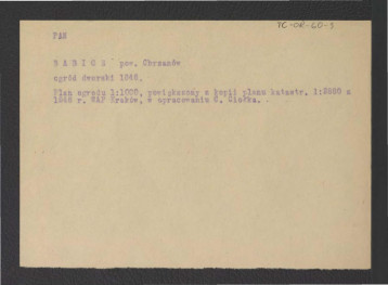 Plan ogrodu 1 : 1000 powiększony z kopii planu katastralnego 1 : 2880 z 1948 r.; WAP Kraków w opracowaniu G. Ciołka, skan 1