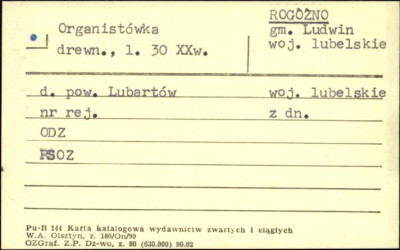 organistówka, skan 1
