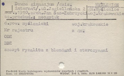 dawne gimnazjum dziś internat, skan 1