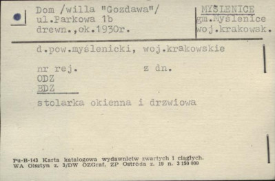 dom (willa Gozdawa), skan 1