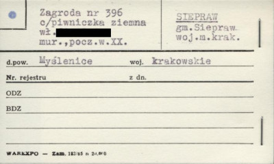 zagroda, piwniczka ziemna, skan 1