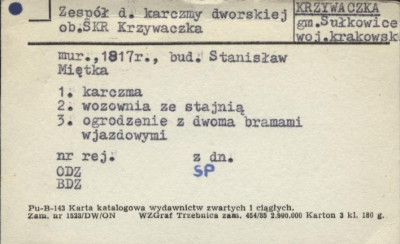 zespół d. karczmy dworskiej, ob. SKR Krzywaczka, skan 1