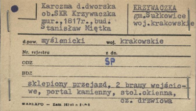 karczma d. dworska, ob. SKR Krzywaczka, skan 1