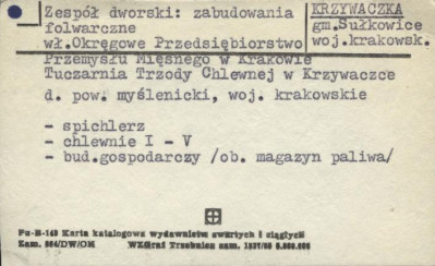 zespół dworski - zabudowania folwarczne, skan 1