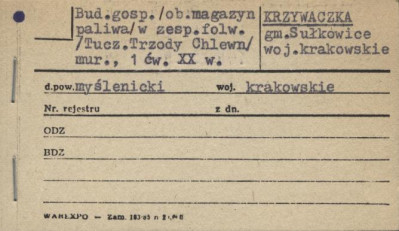 budynek gospodarczy, ob. magazyn paliwa w zespol folwarcznym, skan 1