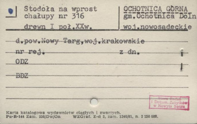 stodoła na wprost chałupy nr 316, skan 1
